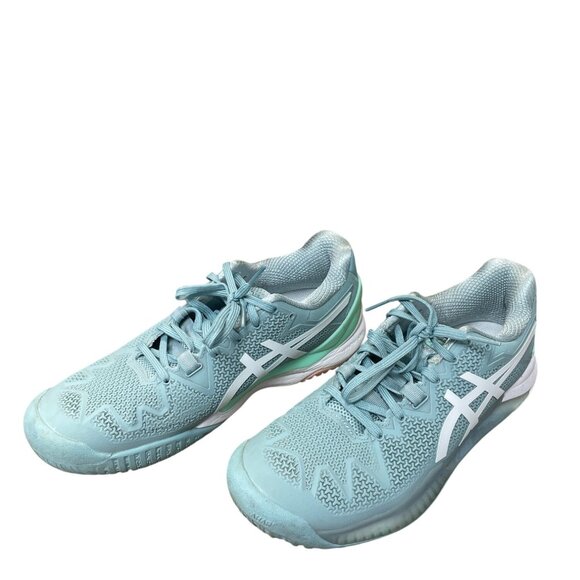 Asics Womens Gel-Court Green White Tennis Pickleball Sneakers Size 8 SKU 9422 - Picture 16 of 16